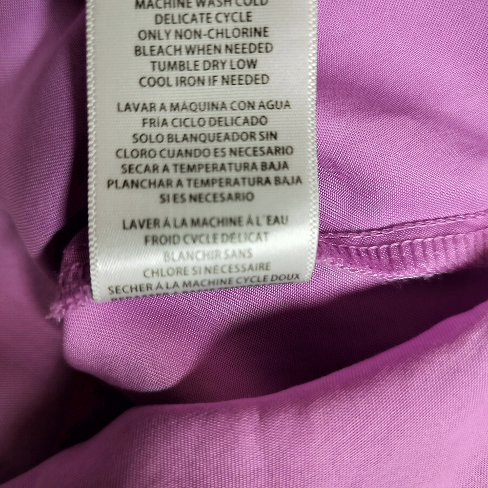 KUT From The Kloth Lavender Ruffle Blouse Womens Medium Boho Feminine Sleeveless - Picture 8 of 8